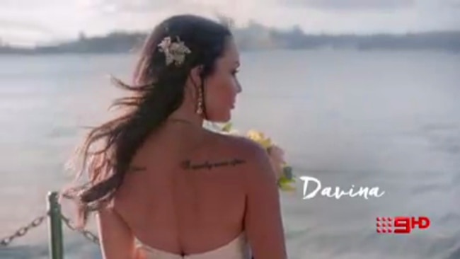 Davina Rankin appeared in a promo for Channel 9's Married At First Sight.