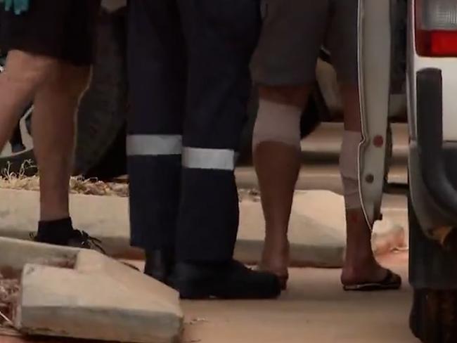 A male with bandages on the legs. Picture: 7 News