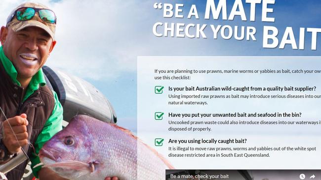 The Biosecurity Queensland advertisement featuring keen angler and former test cricketer Andrew Symonds.