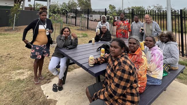 Locals enjoy a refreshing chance to socialise at the new Lockhart River social club. Picture: supplied