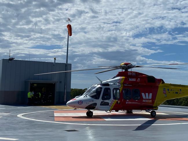 The Westpac chopper at Coffs Harbour Hospital.