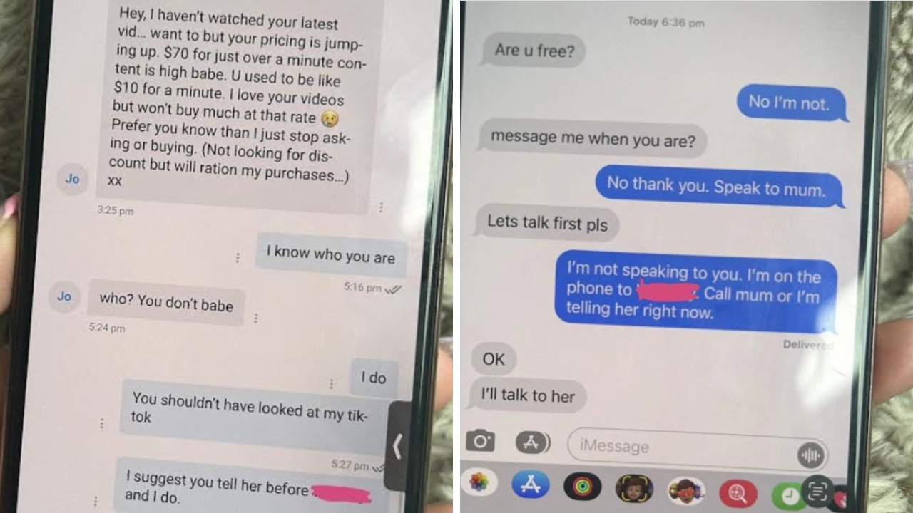 She sent the user a message after realising who he was. Source: The Daily Telegraph