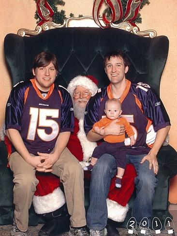 2011 . A baby appears, as they continue the Santa photo tradition with their own kids. Picture: Martin Gray