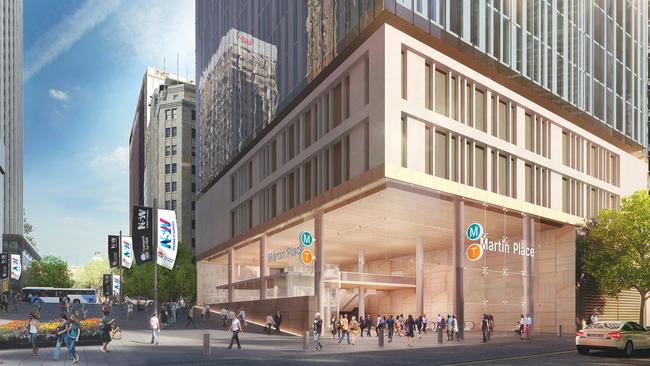 An artist’s impression of the new Martin Place station.