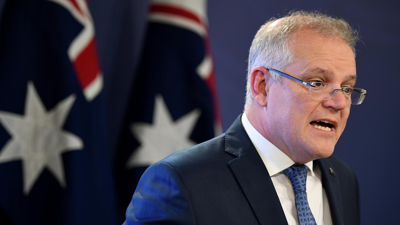 Prime Minister Scott Morrison said on Sunday that students socially distancing themselves from each other was “pretty straightforward”. Picture: Joel Carrett/AAP