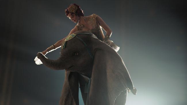 Eva Green as aerialist Colette Marchant in Tim Burton’s remake of Disney classic, Dumbo.