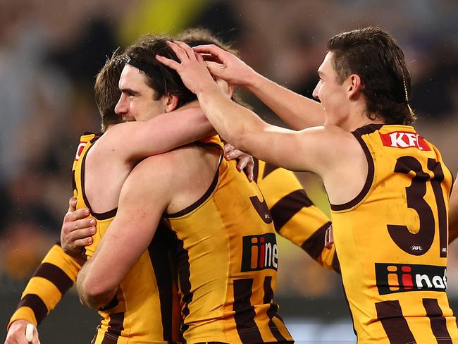 The Hawks are the AFL’s hottest side. (Photo by Graham Denholm/AFL Photos/via Getty Images)