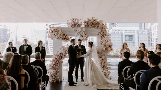 The wedding of Jack and Fatya Hutchinson. Picture: Janneke Storm