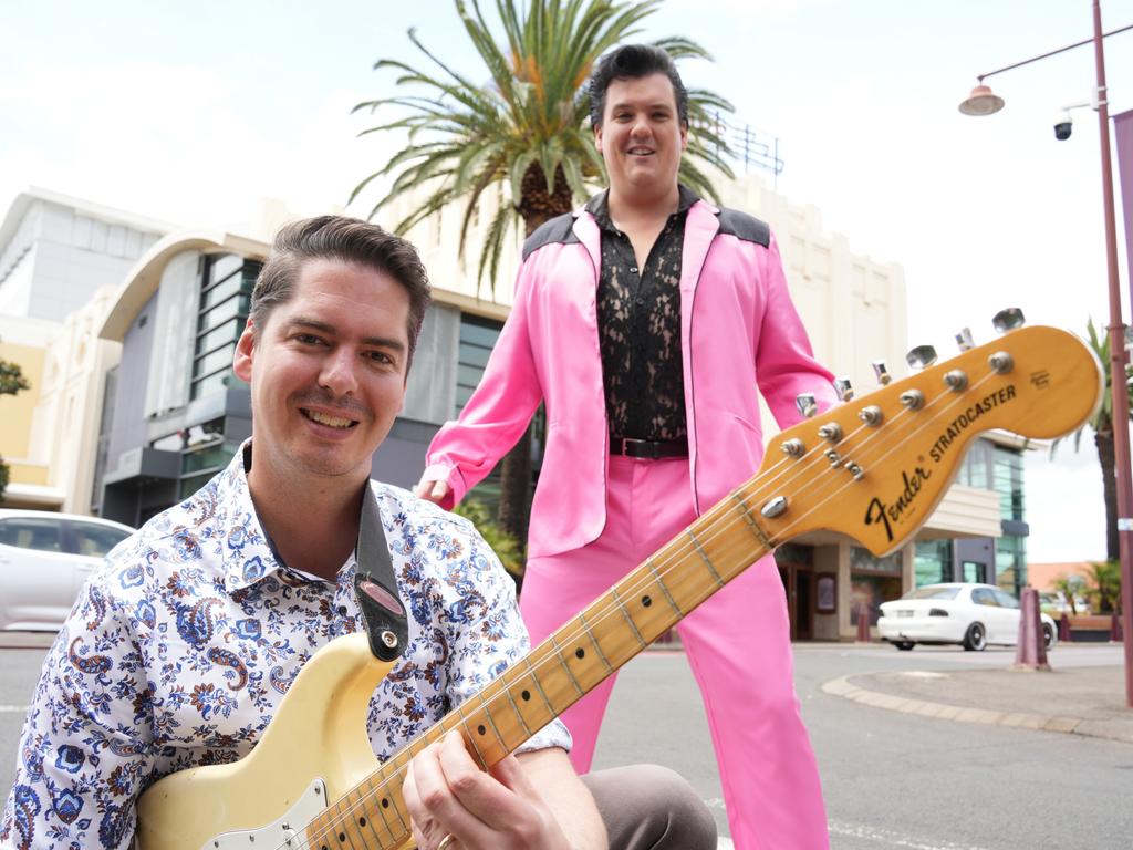 Preparing for the Elvis: Sounds of Christmas show at the Empire Theatre are guitarist Sam Hilder and Elvis tribute artist Tristan James.