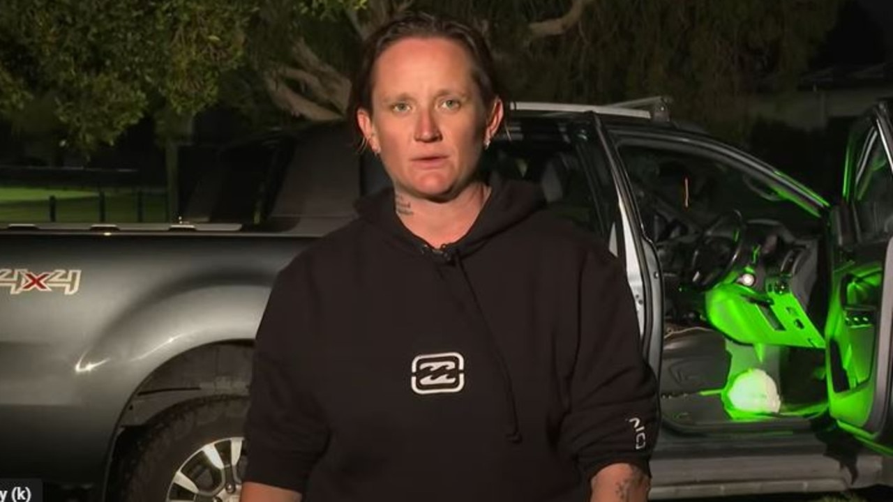 Ms Kournelis believes the snake has been living in her car since March. Picture: Channel 10