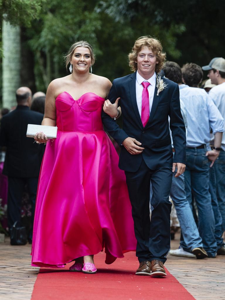 Maddie Seawright and Zac Crabb at Fairholme College formal, Wednesday, March 29, 2023. Picture: Kevin Farmer