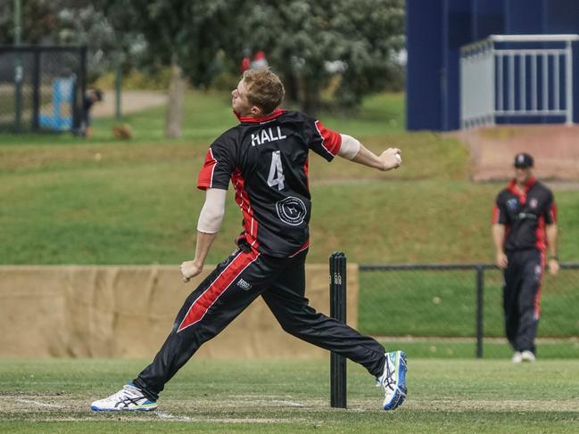 South Caulfield bowler Henry Hall. Picture: Valeriu Campan