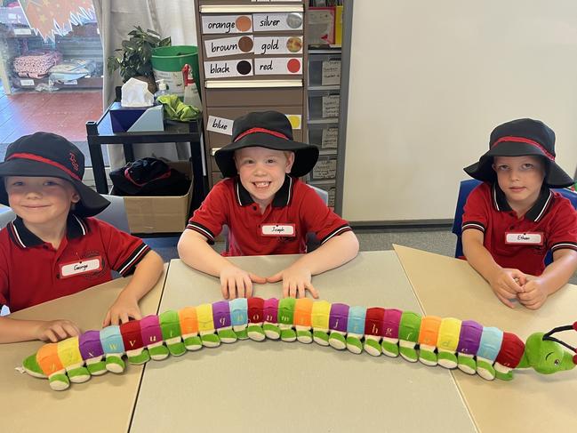 George, Joseph and Ethan at Tinana State School for their first day of school.