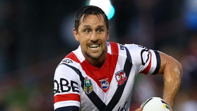 Roosters Mitchell Pearce during the round 3 NRL game between the Penrith Panthers and the Sydney Roosters at Pepper Stadium, Penrith. Picture: Gregg Porteous