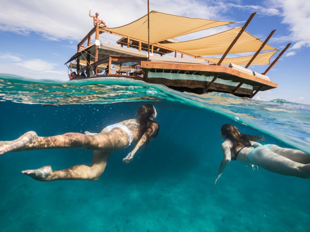 The two level floating platform is one of Fiji’s most famous landmarks.