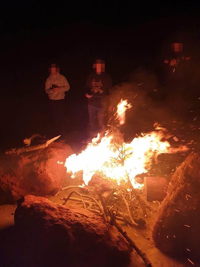 An illegal bonfire was lit on a beach in Phillip Island last year.