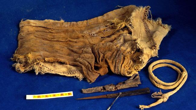 The mummies were also found with artefacts like knives and pieces of clothing. Picture: Eslami Rad/Gamma-Rapho/Getty