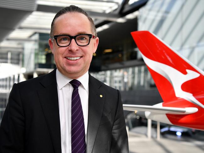Qantas Group Chief Executive Officer Alan Joyce poses for a photo after announcing the company's full year financial results in Sydney, Thursday, August 22, 2018. (AAP Image/Joel Carrett) NO ARCHIVING