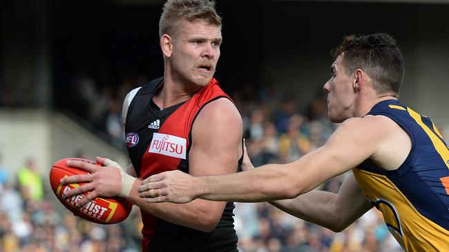 Michael Hurley will return to Essendon but says it wasn’t an easy decision. Picture: Daniel Wilkins