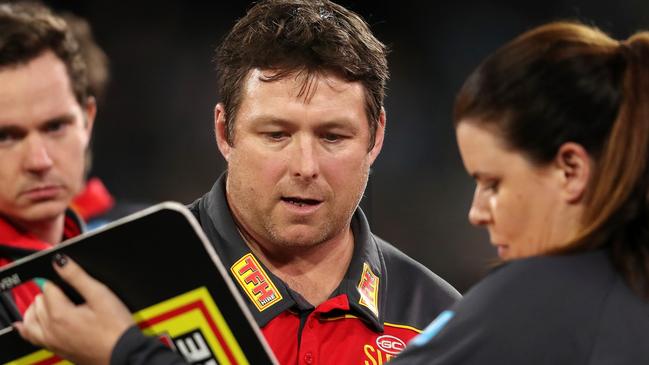 Stuart Dew has signed a new deal to remain coach of the Gold Coast Suns. Picture: AFL Photos/Getty Images