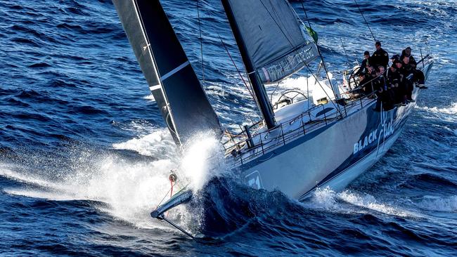 Black Jack took line honours on December 29. Pic: Andrea Francolini/Rolex/AFP.