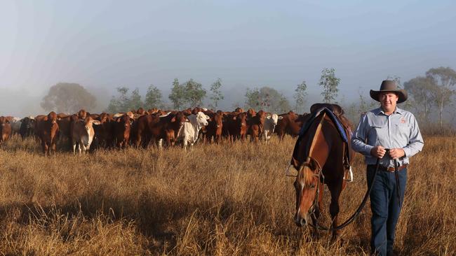 Tom Acton at his property Paradise Lagoons in Nine Mile, Rockhampton. Picture: Kent Ward