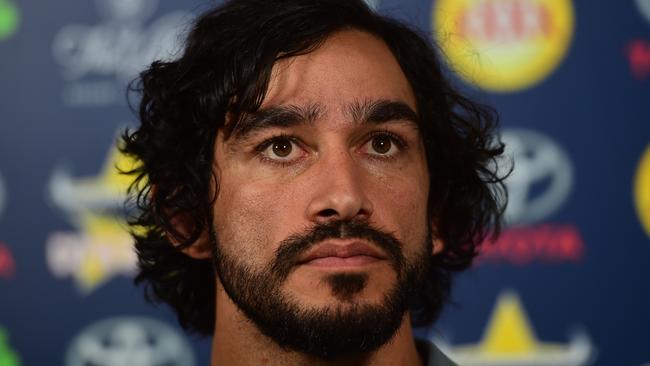 Press conference with Johnathan Thurston. Picture: Evan Morgan
