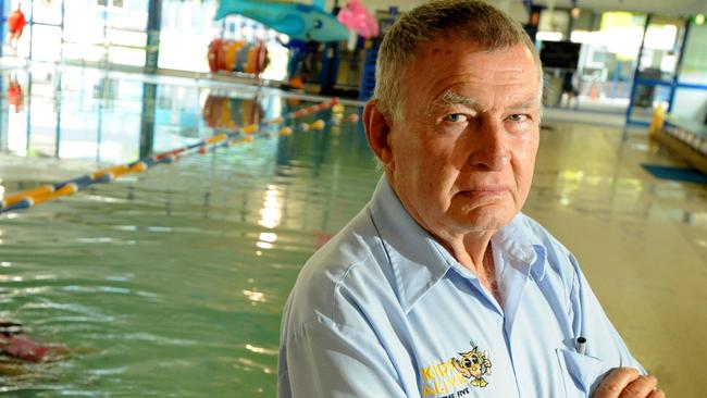 Laurie Lawrence at the Laurie Lawrence Swim School. Picture: Richard Walker