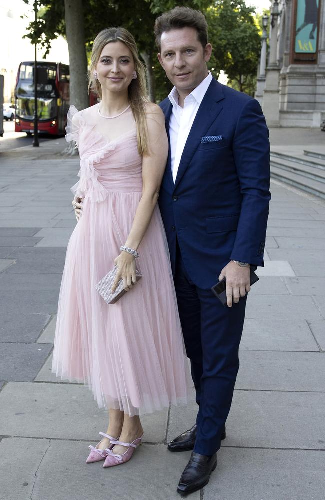 The former popstar and her luxury property developer husband Nick Candy posed for photos outside the museum. Picture: Ricky Vigil/Getty Images.