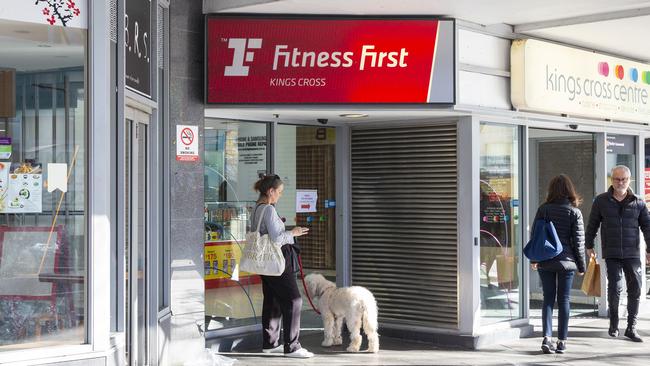 Fitness First Kings Cross was deep cleaned last week after a member tested positive. Picture: Jenny Evans