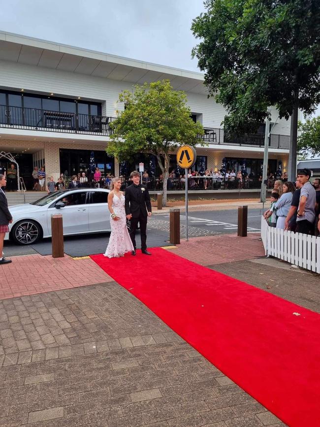 The students of Urangan State High School arrive at their formal.