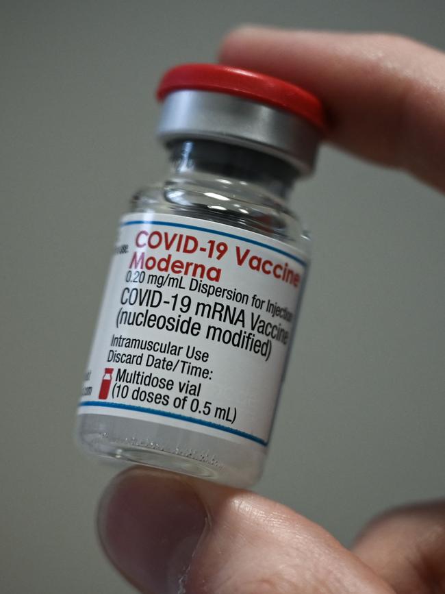 A vial of the Moderna Covid-19 vaccine. (Picture: Philippe Lopez/AFP)