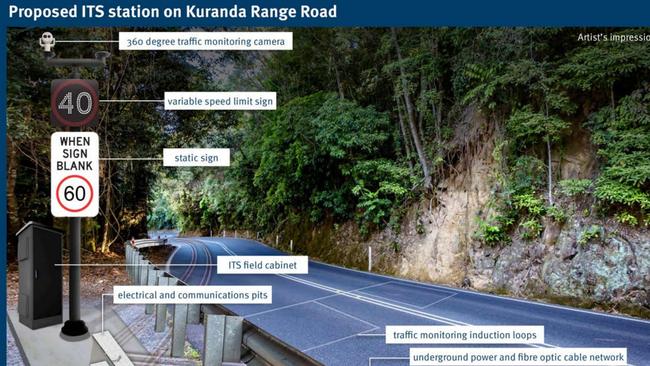 The Kuranda Range Road is the new location of an Intelligent Transport Systems (ITS) stations will help pinpoint the location and severity of an incident and will advise motorists to reduce the risk of rear-end crashes.