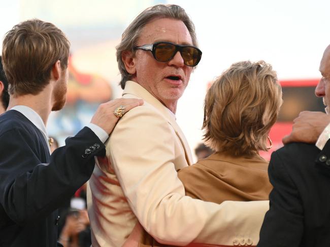 Actor Daniel Craig attends the red carpet of the movie 'Queer' presented in competition during the 81st International Venice Film Festival at Venice Lido, on September 3, 2024. (Photo by Alberto PIZZOLI / AFP)