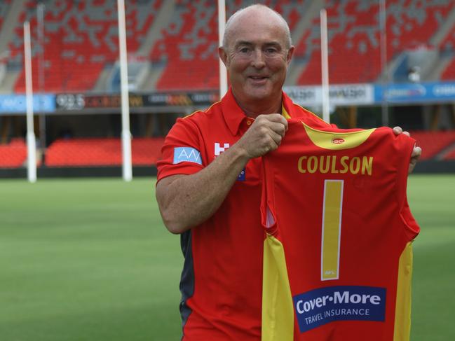 Bruce Coulson (pictured) and Jill Mathieson have been announced as the Gold Coast Suns inaugural number one ticket holders. Picture: Supplied.