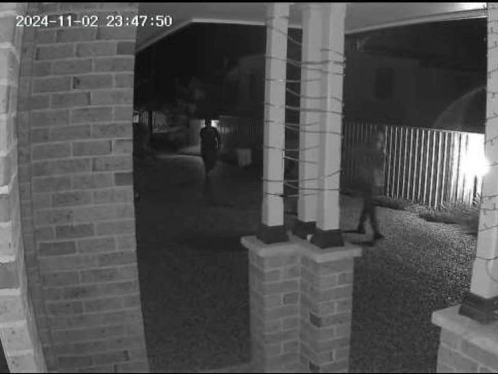 A still from footage of an attempted break in at Moree in November. (Photo: Moree Street Wise Community Watch)