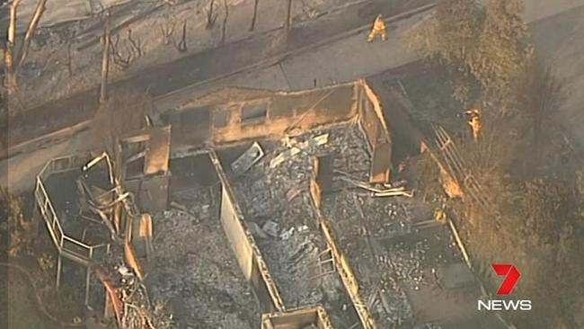 An aerial shot showing the devastating impact of the Tathra bushfire.