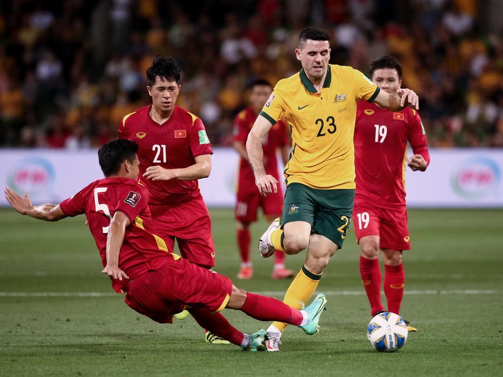 Tom Rogic’s late withdrawal from the June squad left a significant hole in the Socceroos’ midfield. Picture: Dave Hewison/Speed Media/Icon Sportswire via Getty Images