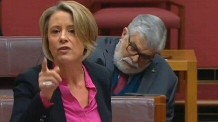 Kim Carr ‘nods off’ in the Senate.