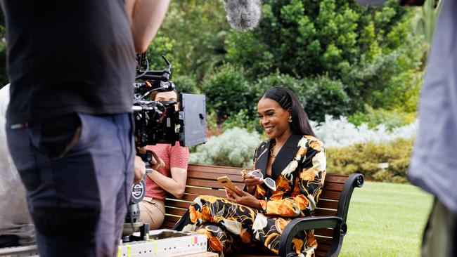 Michelle Williams, from Destiny's Child, is starring in a new ad for Uber which was shot in Sydney's Royal Botanical Gardens. Picture: Uber