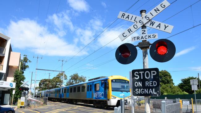 The Cheltenham level crossing project is expected to be complete by late next year. Picture: Eugene Hyland