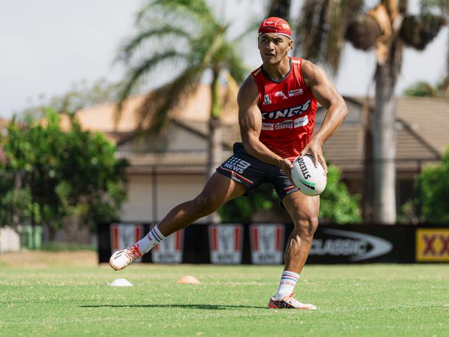 Isaiya Katoa has bulked off in the pre-season. Picture: The Dolphins