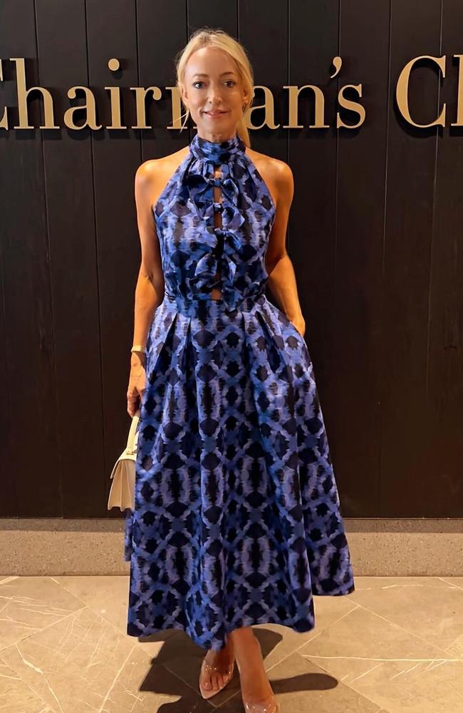 The 48-year-old recently caused a frenzy for this Rebecca Vallance gown. Picture: Instagram/JackieOHenderson