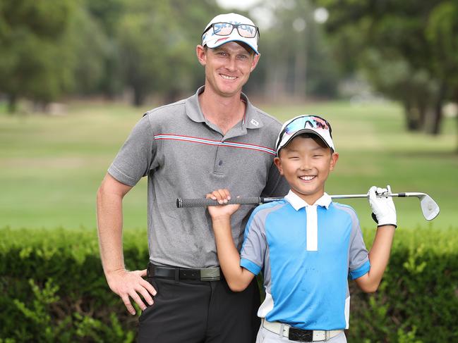 Jonathan Hong’s coach Chris Willard believes Jonathan is better than Tiger Woods was at age nine. Picture: Brett Costello