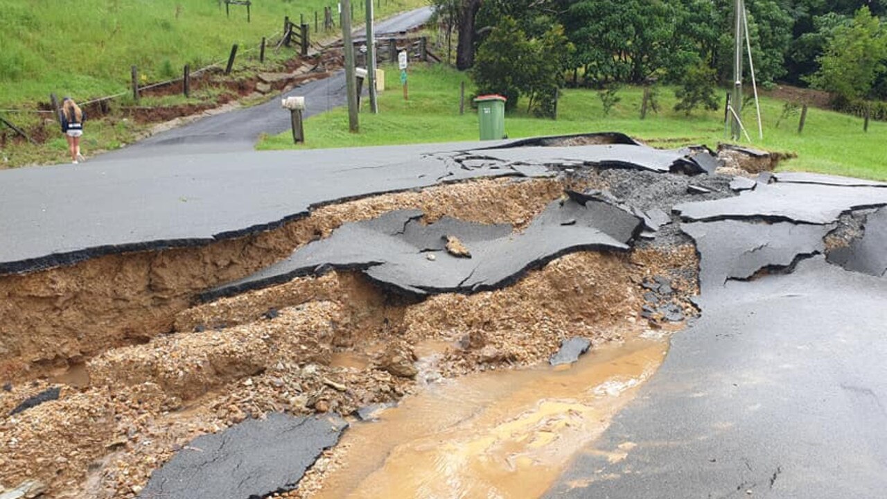 Dave Anderson’s Neranwood property after heavy rain triggered a landslide Picture: Supplied