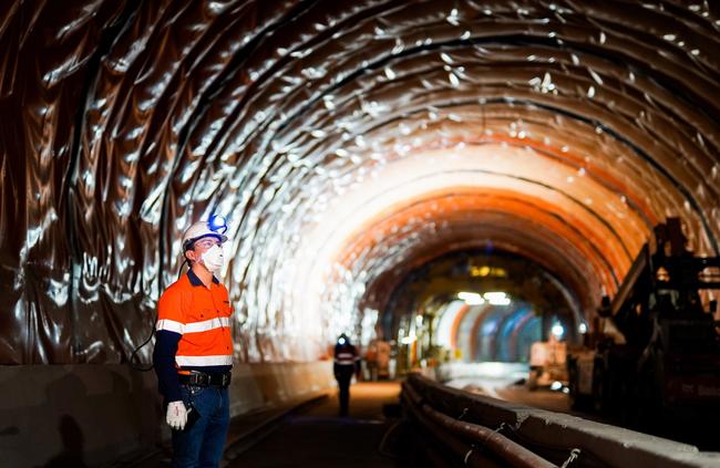 Ninety metres below the surface gives a new meaning to #downunder in West Pennant Hills, NorthConnex engineer Alex Vega can tell you all about it #SnapSydney 2018 #itsahardrocklife Picture: Jake McCallum