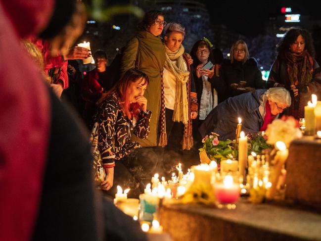 18/6/18 Memorial for Eurydice Dixon held at Elder Park, Adelaide. Picture MATT TURNER.