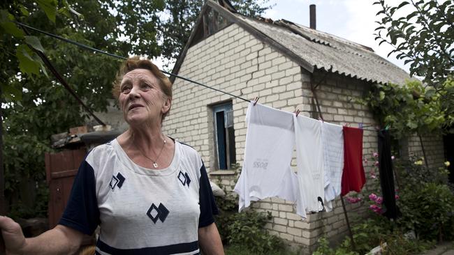 20 July 2014, Village of Rozsypne near Donetsk where Malaysian flight MH17 debris spread after it was hit by a missile in mid air. Bodies were scattered around the village. A body of a woman in her 50s, body number 26 fell through the roof of Inna Tipunova's kitchen. Pic Ella Pellegrini