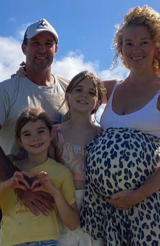 Lauren Verona with her husband Ryan and daughters Allira and Evie. Picture: Supplied