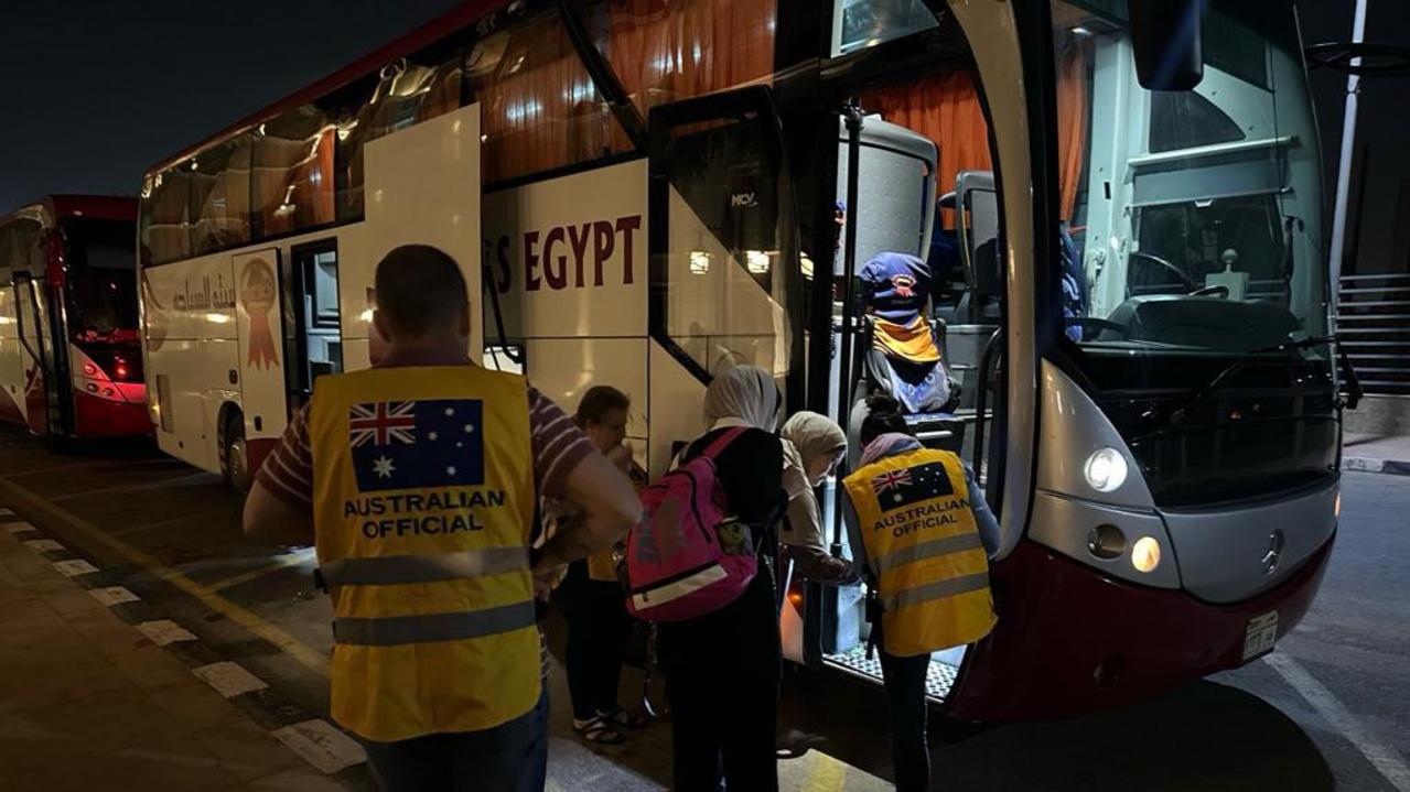 Australian consular officials were standing by to assist with onward travel to Cairo. Picture: DFAT via NCA NewsWire